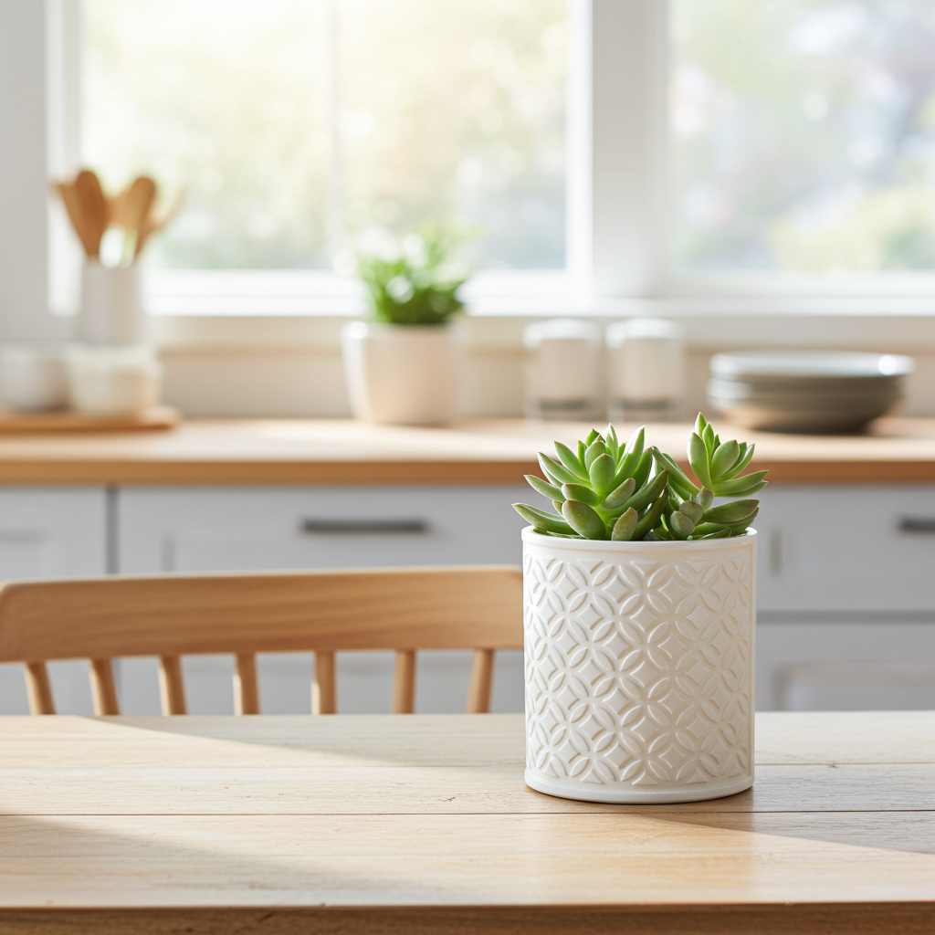 circle star pattern planter
