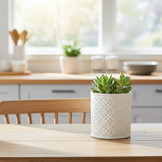 circle star pattern planter