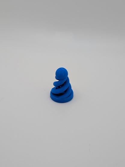 blue spiral chess piece
