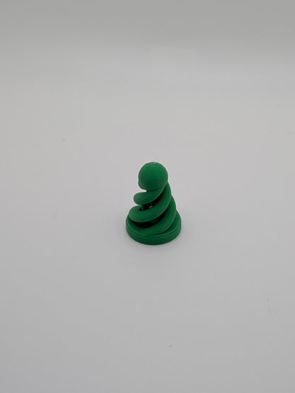  green spiral chess piece