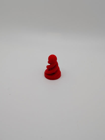 red spiral chess piece