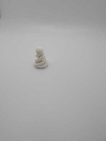 white spiral chess piece