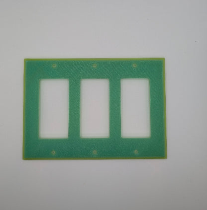 3d printed decorator wall plate for triple switch