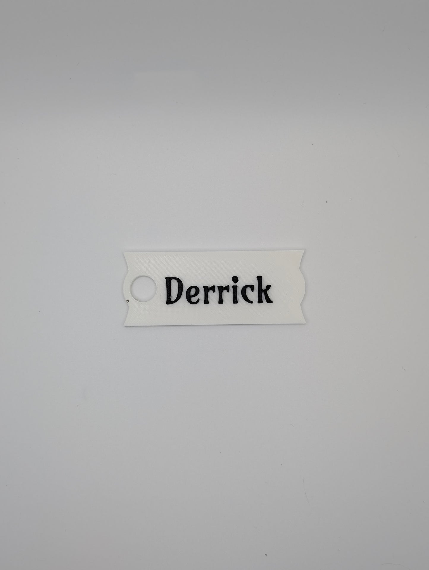 white customizable large name plate