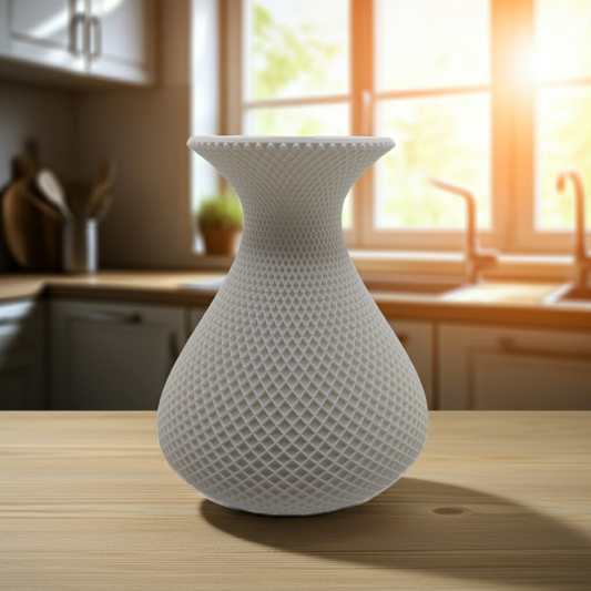 Crosshatch Pattern Vase