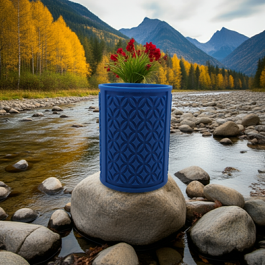 circle star pattern planter