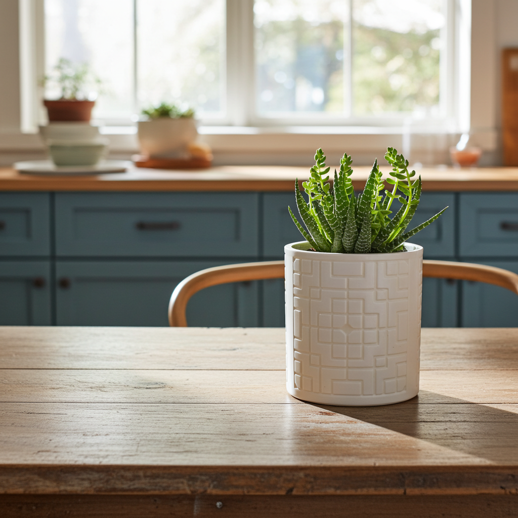 square pattern planter