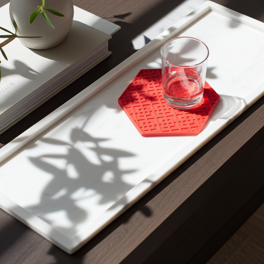 Square pattern coaster