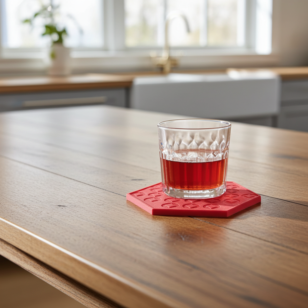 Circle star pattern coaster